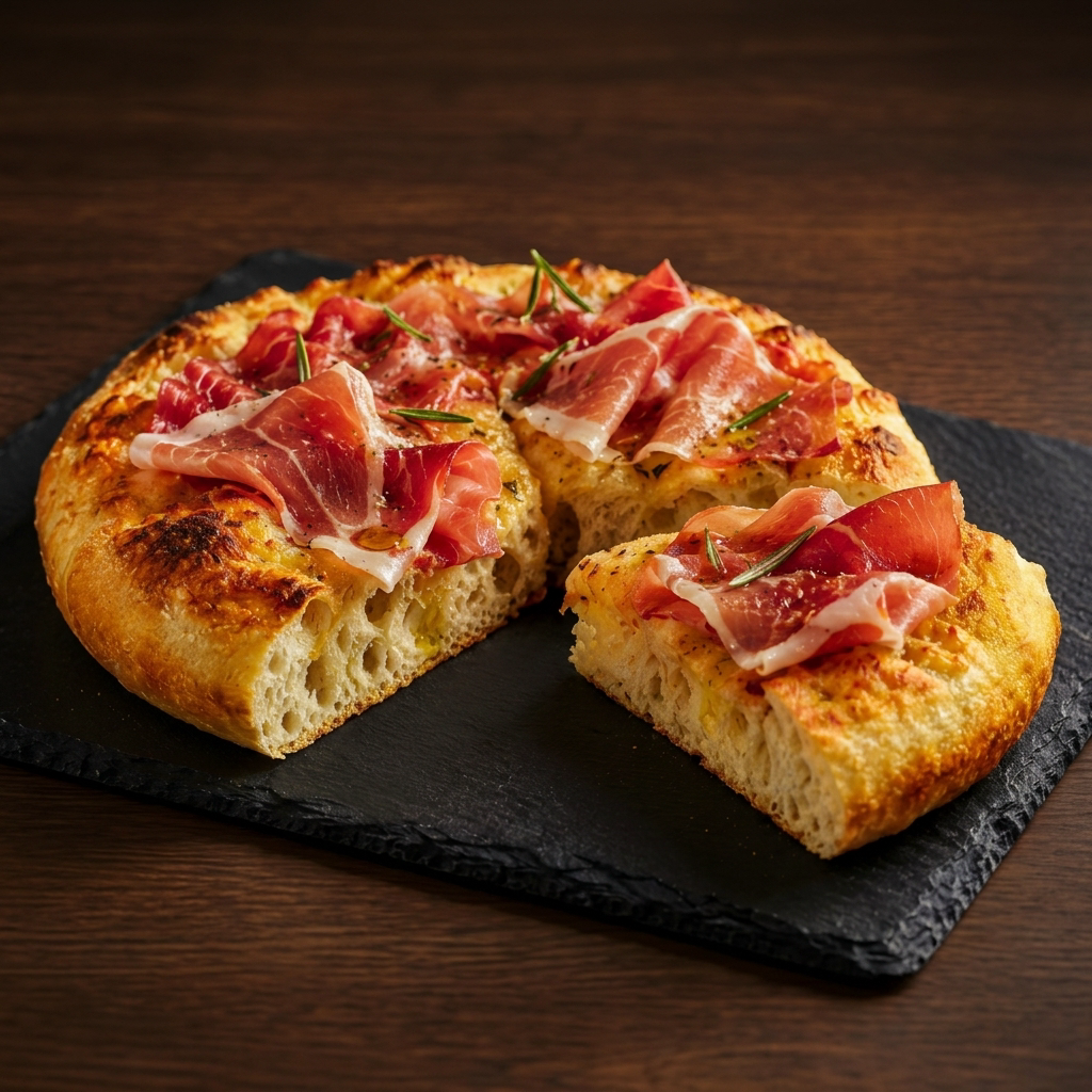 Focaccia de Prosciutto di Parma de La Pixetta