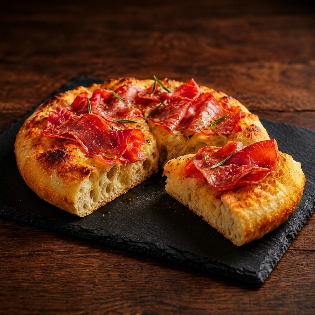 Focaccia de salami picante de La Pixetta