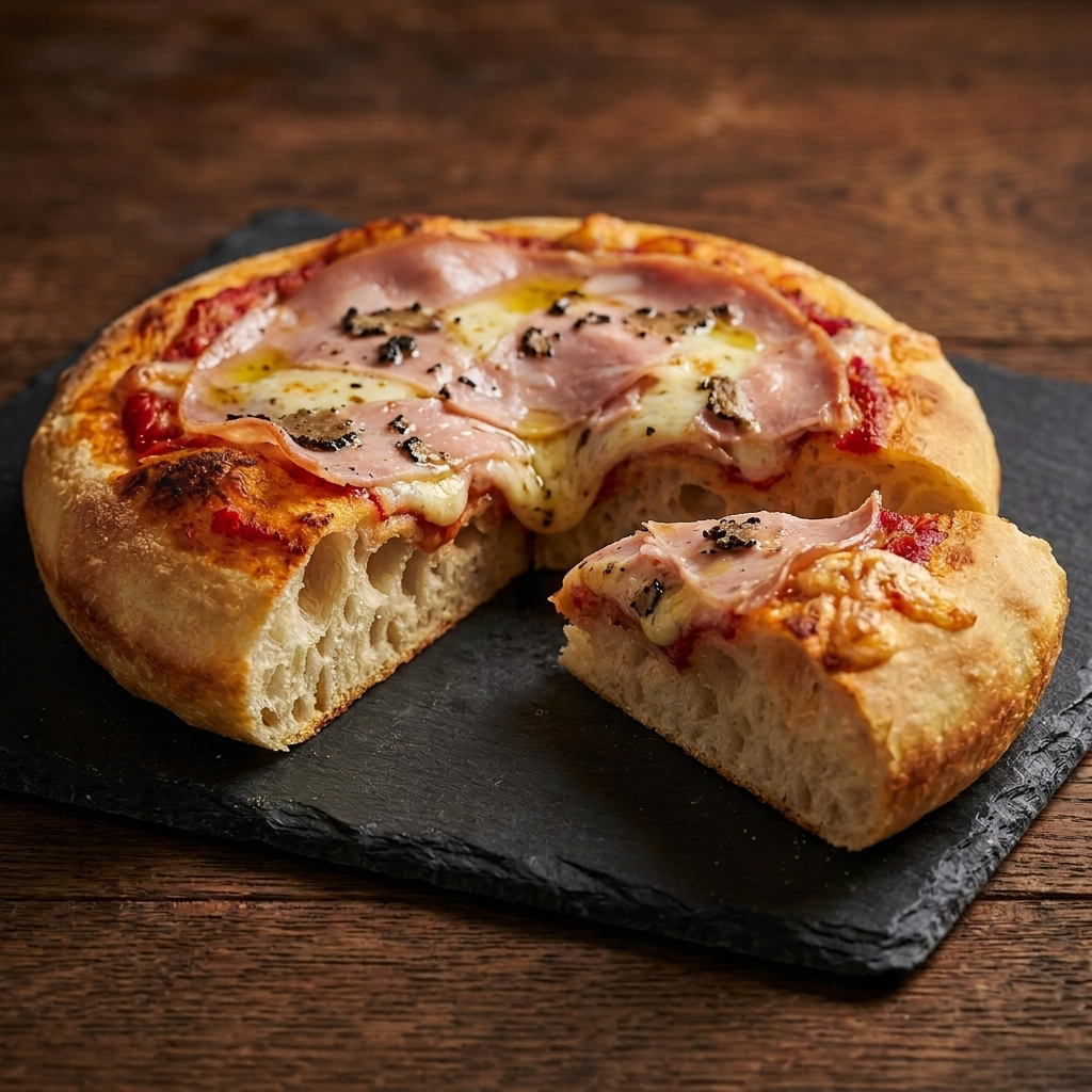 Pizza Mortadela y trufa de La Pixetta